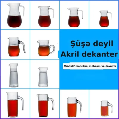 Akril sındırılmaz şərab dekanteri
