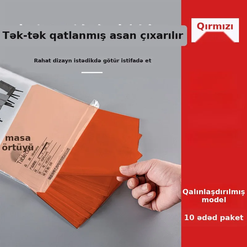 Qalın birdəfəlik PE plastik süfrə, şəkil 3