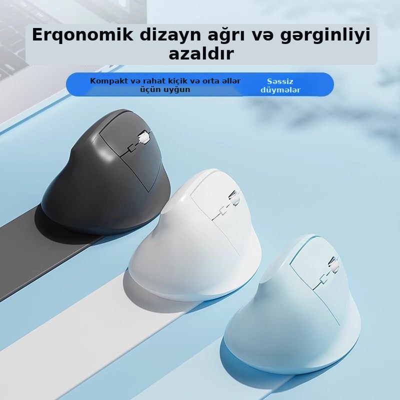 Vertikal siçan simsiz Bluetooth ergonomik