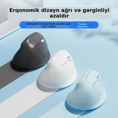 Vertikal siçan simsiz Bluetooth ergonomik