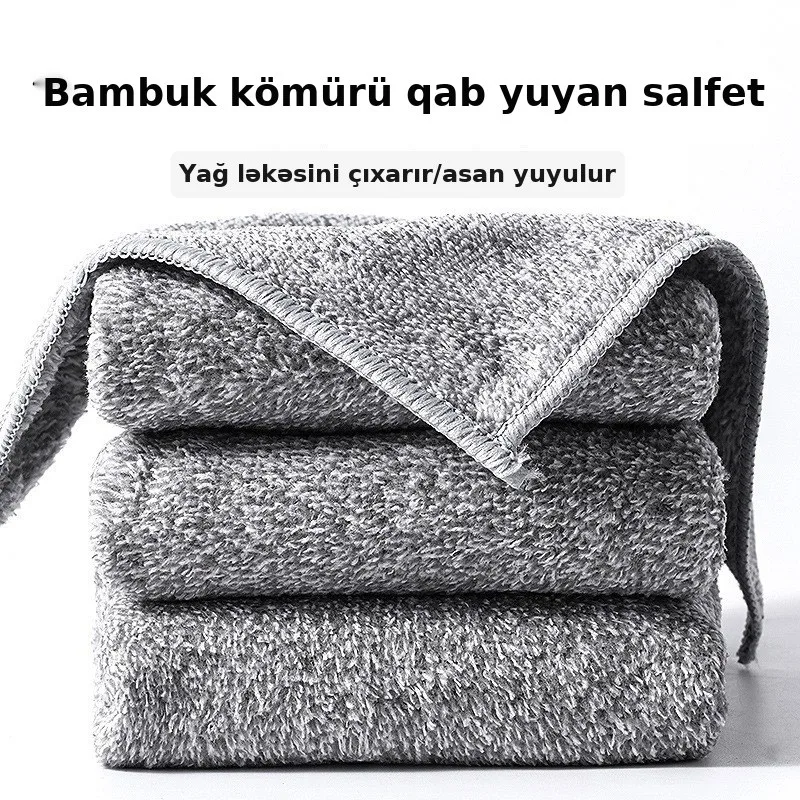 Bambuk kömürü qab yuyan salfet