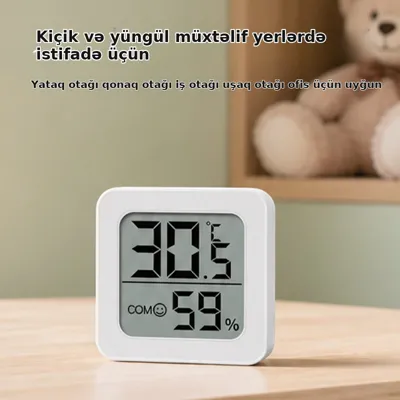 Mini otaq termometri gülümsəmə stikerli, şəkil 2
