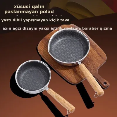 Mini paslanmayan tava, yumurta üçün yapışmayan