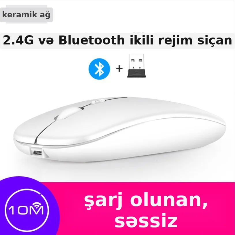 Bluetooth simsiz siçan səssiz şarj olunan, şəkil 3