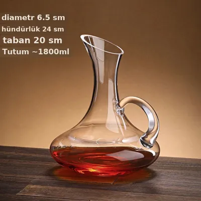 Ev üçün premium şüşə şərab dekanter dəsti, şəkil 3