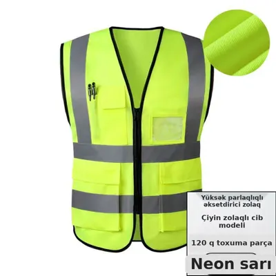 Əks etdirici jilet çox cibli
