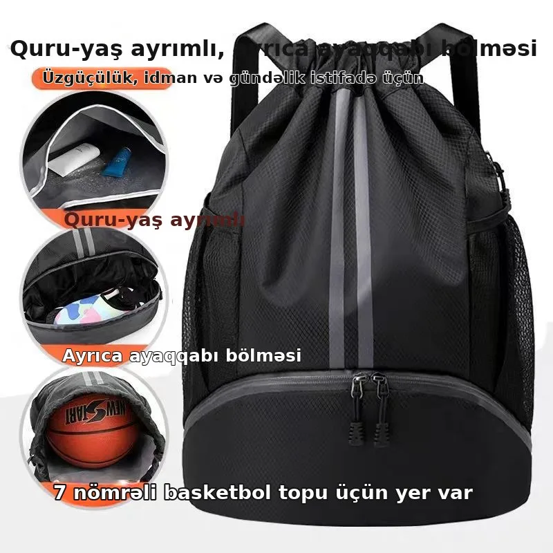İdman çantası, quru/yaş bölməli