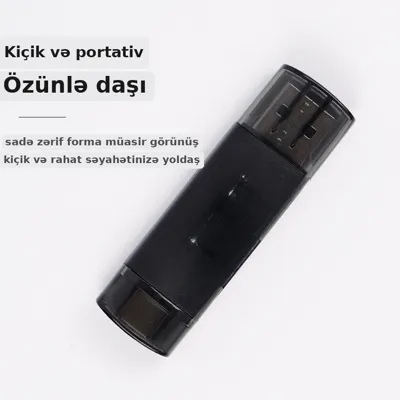 2-si 1-də TF/SD OTG kart oxuyucu Type-C, şəkil 3