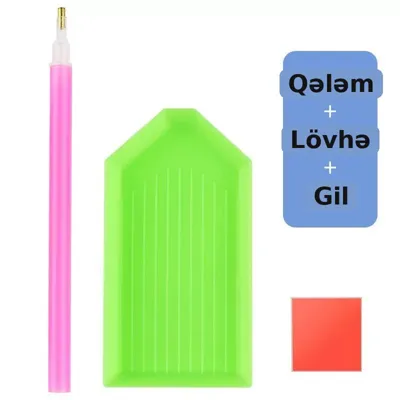 Almaz tablosu alətləri, qələm, lövhə və gil