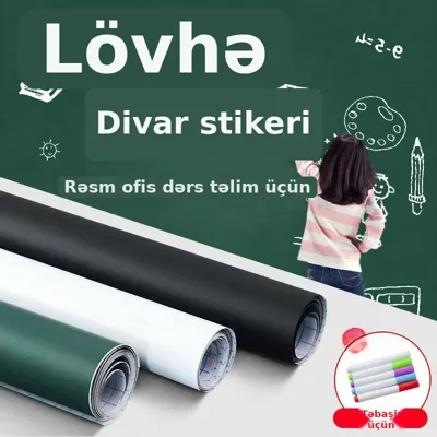 Uşaq otağı üçün lövhə stikeri