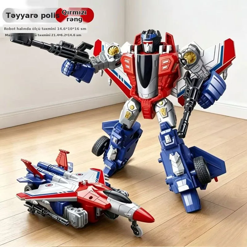 Transformer robot təyyarə və polis maşını