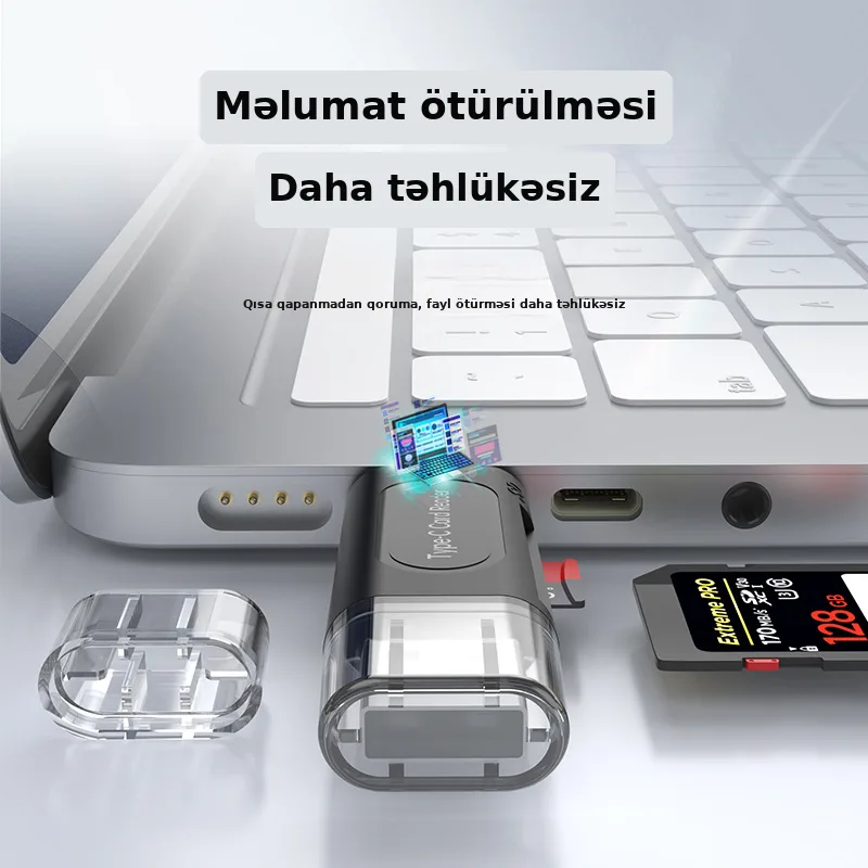 USB-C OTG kart oxuyucu 2in1 SD/TF, şəkil 4