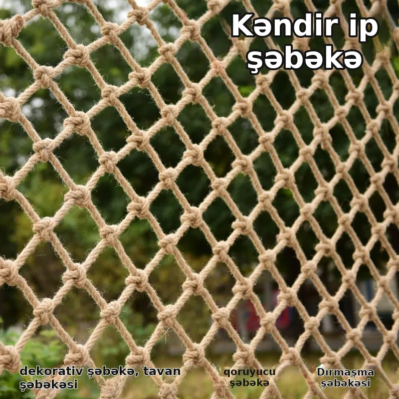 Kəndir şəbəkə, pilləkən və tavan dekoru üçün, şəkil 2