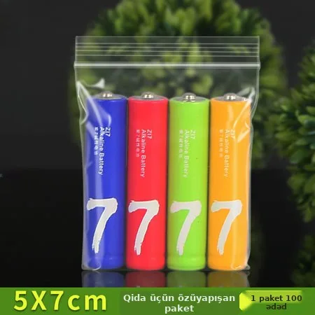 Ziplok paket, şəffaf, qida üçün, PE, şəkil 3