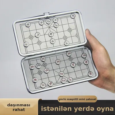 Mini portativ maqnit şahmat dəsti, qatlanan