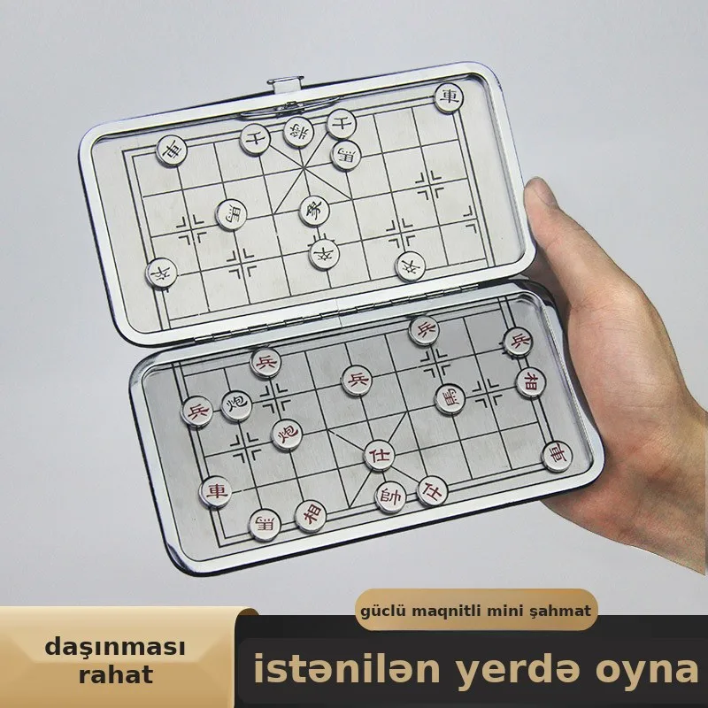 Mini portativ maqnit şahmat dəsti, qatlanan