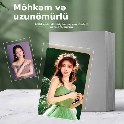 Foto kart üçün şəffaf konvert
