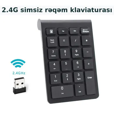 Simsiz rəqəmsal klaviatura, noutbuk üçün