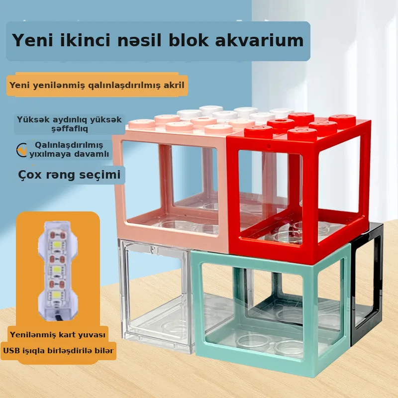 Akvarium üçün konstruktor tipli dekor