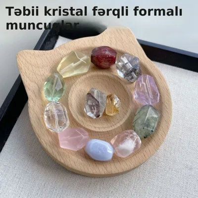 Təbii kvars boyma muncuqlar ametist sitrin