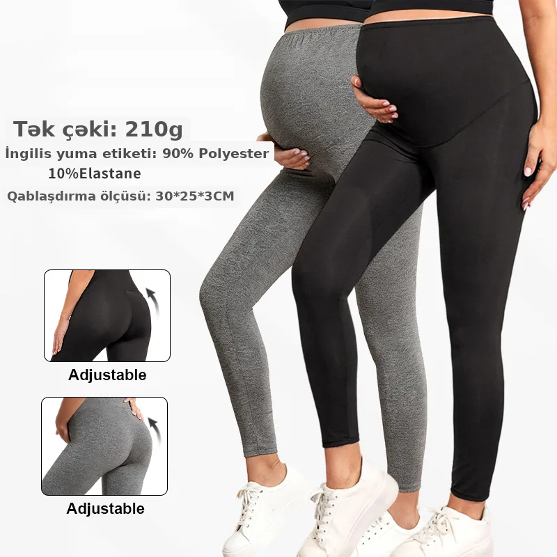 Hamilə qadın üçün yoqa şalvarı, bel dəstəkli
