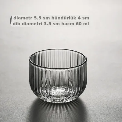 Çay fincanı şüşə, borosilikat, şəffaf, şəkil 3