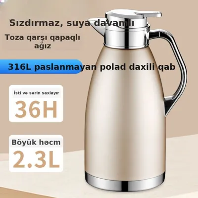 316 paslanmayan böyük tutumlu ev termosu