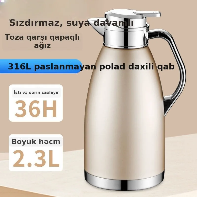 316 paslanmayan böyük tutumlu ev termosu
