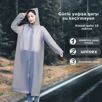 Çoxdəfəlik yağmurluq EVA, tam bədən, qalın