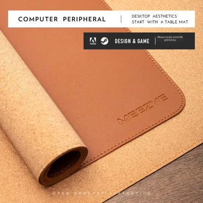 Mantar dəri mouse pad böyük qalın
