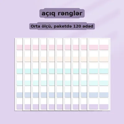 Morandi rəngli indeks stikerlər, şəkil 3