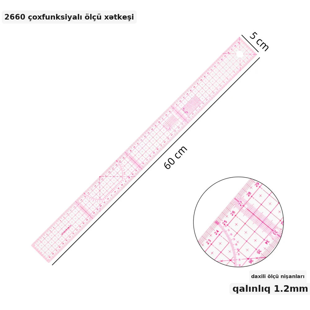 Geyim biçimi üçün əyri xətkeş, şəkil 3