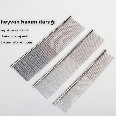 Polad ikidişli heyvan baxım darağı