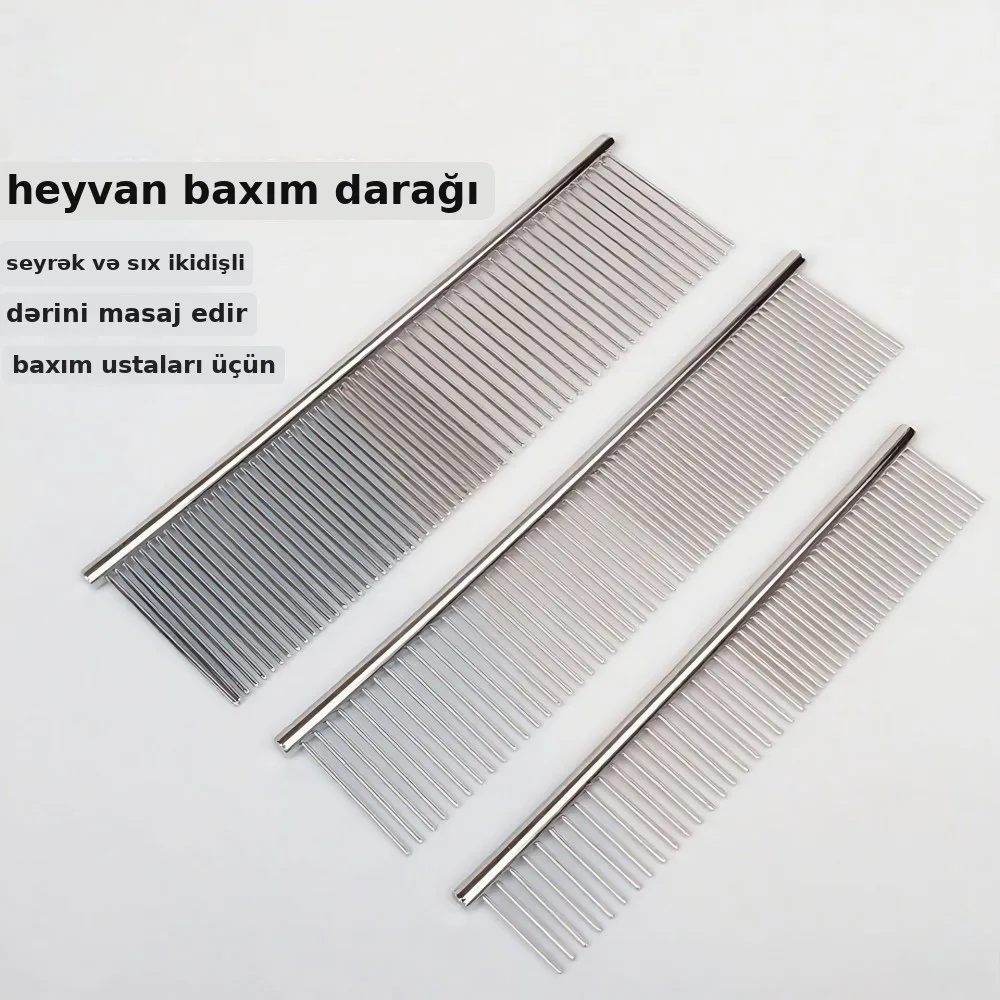 Polad ikidişli heyvan baxım darağı