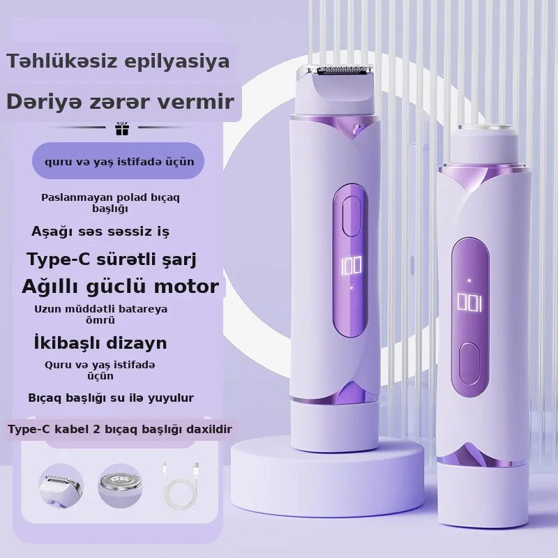 Qadın bədən və bikini epilyatoru, ikibaşlı, şəkil 4