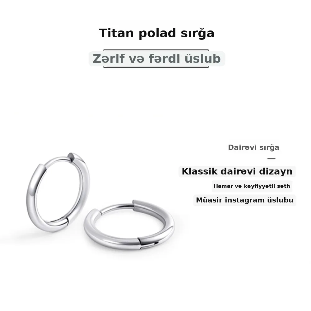 Kişi sırğası paslanmayan polad halqa