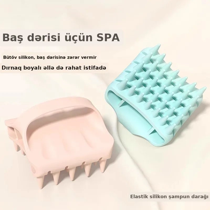 Silikon şampun masaj daraq, baş dərisi üçün