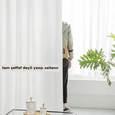 Tül pərdə işıq keçirən, şəffaf
