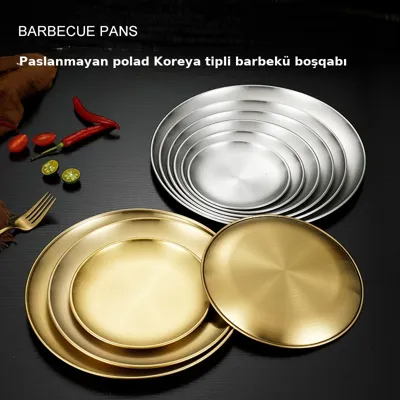Paslanmayan polad BBQ servis boşqabı