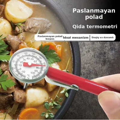 Paslanmayan poladdan qəhvə-süd termometri
