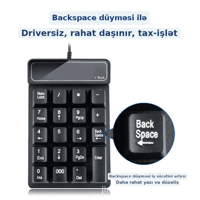 Mini simsiz rəqəmsal klaviatura