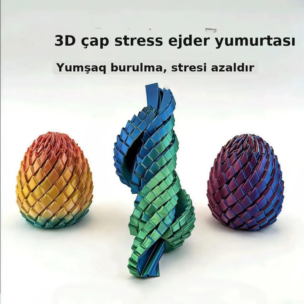 Fidget oyuncaq ejder yumurta, 3D