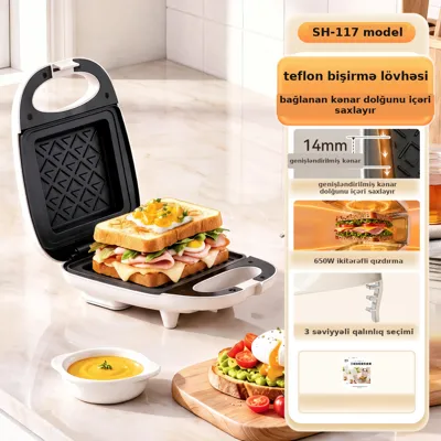 Mini tost aparatı ikitərəfli qızdırma