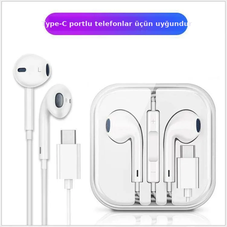 Type-C qulaqlıq mikrofonlu iPhone üçün, şəkil 3