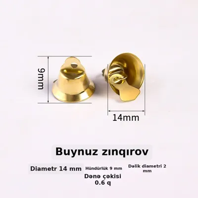 Metal zəngli Yeni il bəzəyi
