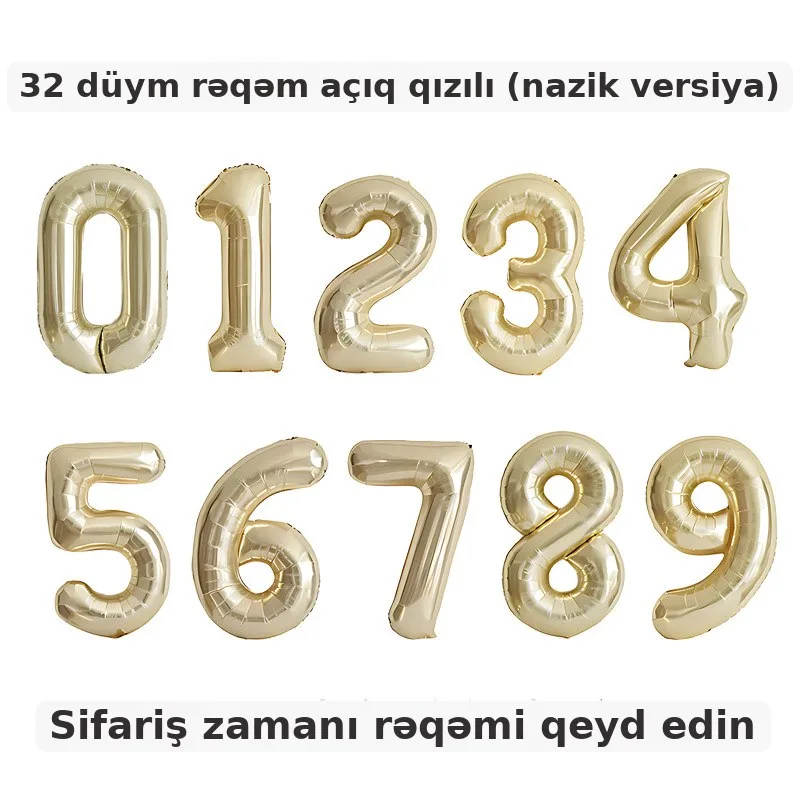 32 düym rəqəm folio şarı, ad günü və toy dekoru, şəkil 2