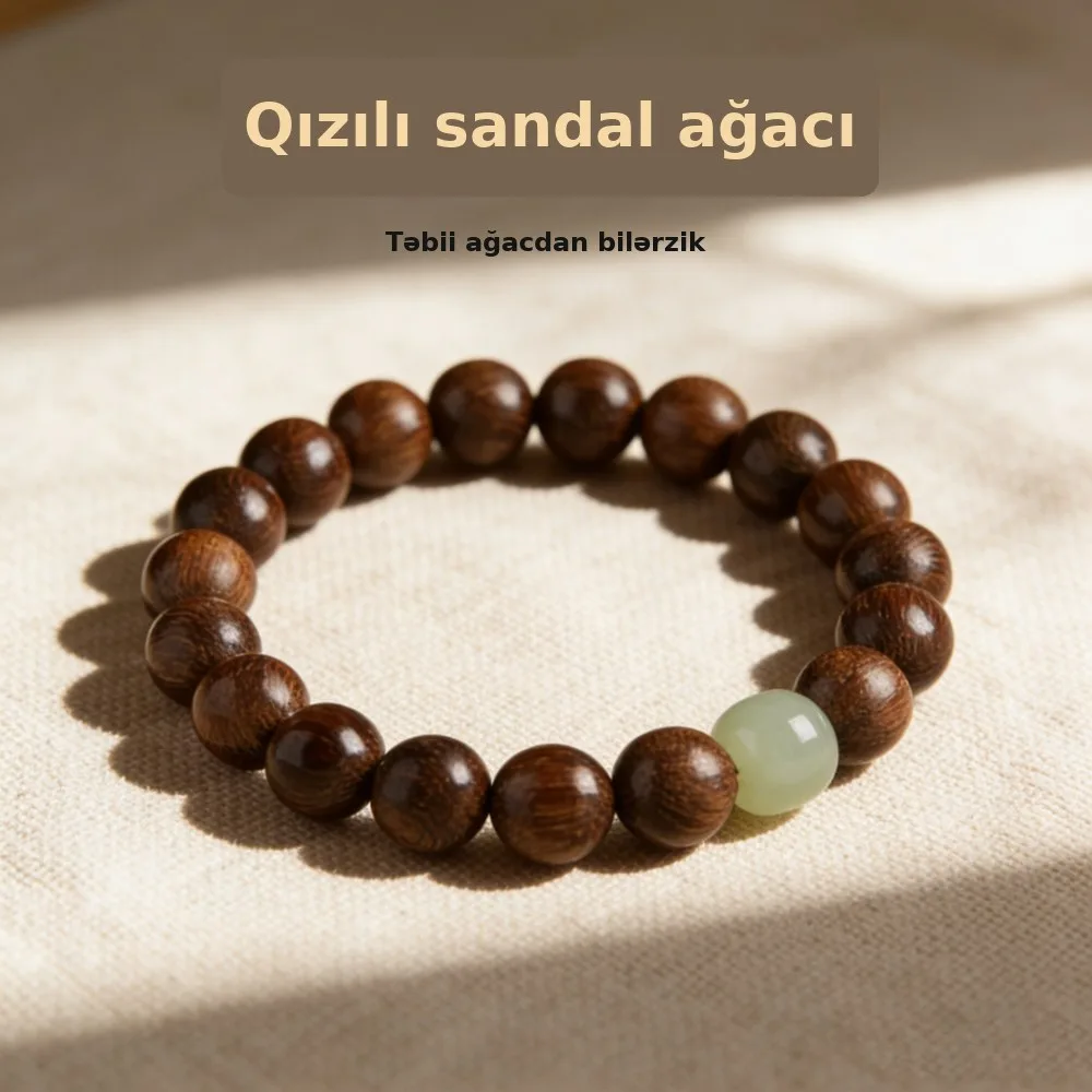 Təbii sandal ağacı təsbeh bilərziyi