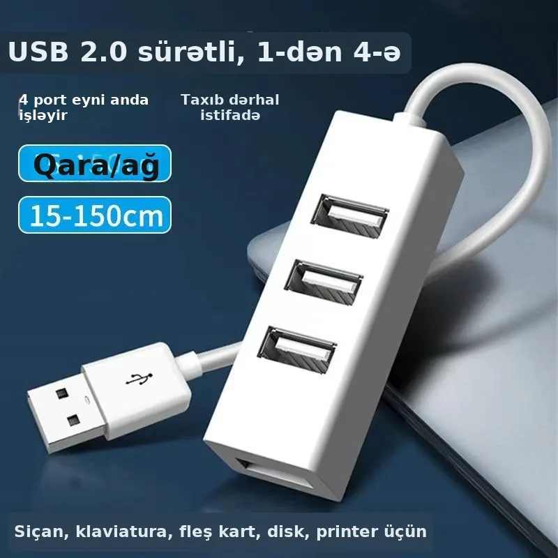 USB hub 4 portlu, USB 2.0