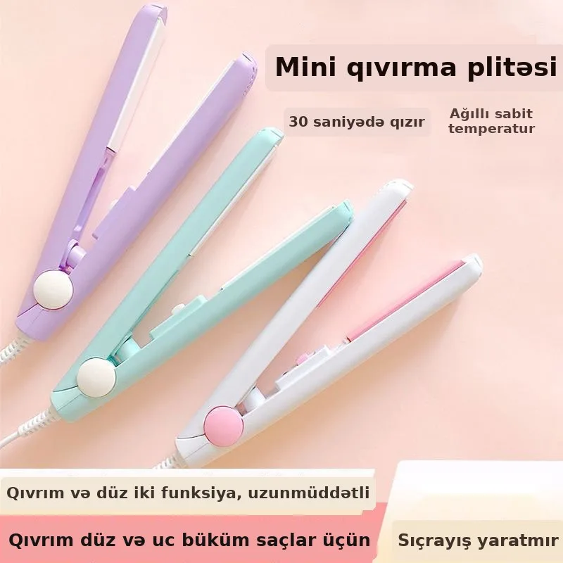 Kiçik 2 funksiyalı saç düzləşdirici və maşa