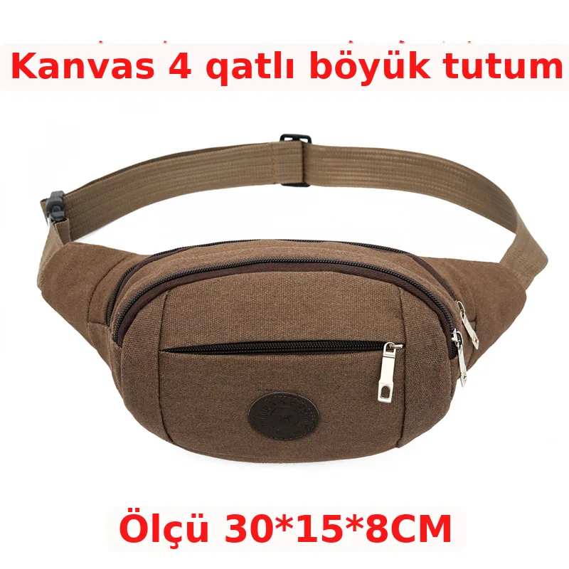 Kişi bel çantası, qalın parça, davamlı, idman üçün, şəkil 3